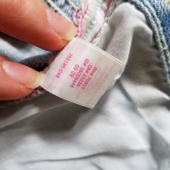 VS PINK denim bling sequin slim straight jeans - Picture 15 of 16